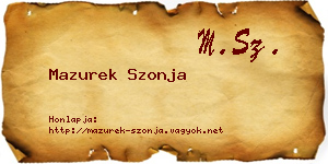 Mazurek Szonja névjegykártya